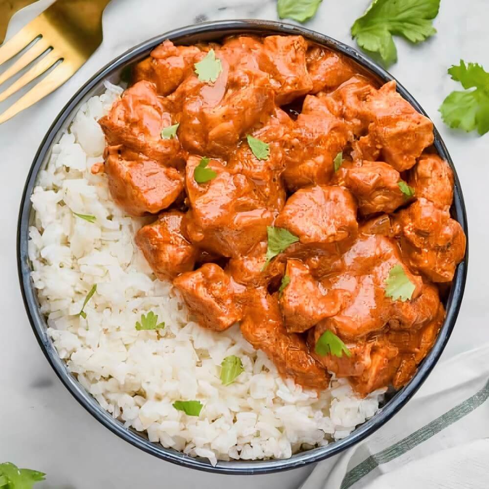 Butter Chicken Rice Bowl